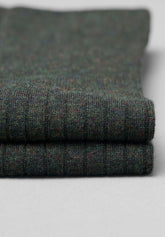 Calza Lunga a Coste in Viscosa e Cashmere Light - Verde Scuro Melange - C039 verde scuro mel | Perofil