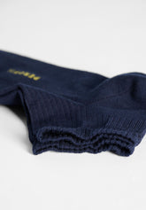 Rib Stretch Cotton Colors Sneakers Socks Bipack - Blue - C008 blu | Perofil