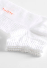 Rib Stretch Cotton Colors Sneakers Socks Bipack - White - C011 bianco | Perofil