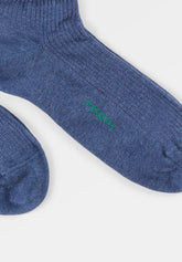Rib Stretch Cotton Colors Sneakers Socks Bipack - Denim Mélange - C176 denim melange | Perofil