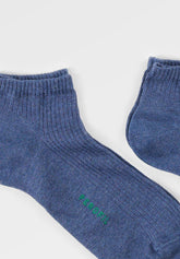 Rib Stretch Cotton Colors Sneakers Socks Bipack - Denim Mélange - C176 denim melange | Perofil
