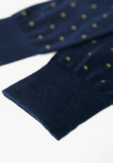 Calza Lunga In Cotone Invernale Pois Color - Blu Melange - C092 blu melange | Perofil