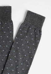 Calza Lunga In Cotone Invernale Pois Color - Antracite Melange - C081 antracite melange | Perofil