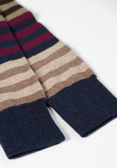 Calza Lunga in Cotone Fantasia a Righe - Fantasia Blu Melange - C144 fantasia blu melange | Perofil