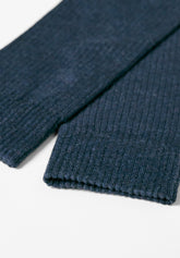 Ribbed Stretch Cotton Crew Socks Bi-Pack - Blue - C008 blu | Perofil