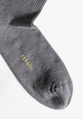 Calza Corta a Coste in Cotone Elasticizzato Bi-Pack - Antracite Melange - C081 antracite melange | Perofil