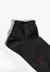 Calza Sneakers a Coste in Cotone Elasticizzato Bi-Pack - Nero - C004 nero | Perofil