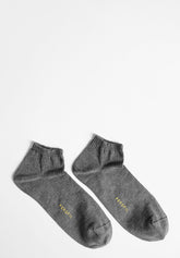 Calza Sneakers a Coste in Cotone Elasticizzato Bi-Pack - Antracite Melange - C081 antracite melange | Perofil