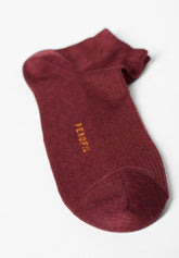 Calza Sneakers a Coste in Cotone Elasticizzato Bi-Pack - Cherry - C157 cherry | Perofil