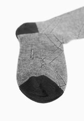 Jacquard Pattern Light Cashmere Long Socks - Black - C004 nero | Perofil