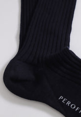 Calza Lunga in Lana Merinos a coste Golden Plus - Blu - C008 blu | Perofil