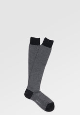 Oxford Stretch Cotton Short Socks - Anthracite and Grey - C193 atracite/grigio | Perofil