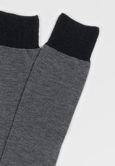 Oxford Stretch Cotton Short Socks - Anthracite and Grey - C193 atracite/grigio | Perofil