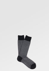 Calza Corta in Cotone Elasticizzato Oxford - Antracite e Grigio - C193 atracite/grigio | Perofil