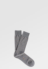 Calza Corta in Cotone Elasticizzato Fantasia Pois - Grigio Scuro Melange - C336 grigio mel scuro | Perofil