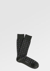 Calza Corta in Filo di Scozia Cravatteria - Fantasia Vegetale - C151 fantasia vegetale | Perofil