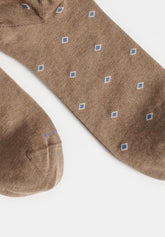 Calza Sneakers in Cotone Elasticizzato Geometrica Bipack - Fantasia Tortora Melange - C145 fantasia tortora melange | Perofil