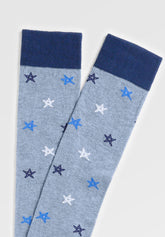 Calza Lunga in Filo di Scozia Elasticizzato Stelle Marine - Fantasia Grigio Melange - C063 fantasia grigio melange | Perofil