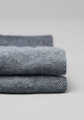 Oxford Pattern Cotton and Cashmere Long Socks - Grey Mélange - C201 antracite mel./grigio mel | Perofil