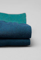 Calza Lunga in Cotone e Cashmere Fantasia Oxford - Verde e Blu - C194 verde/blu | Perofil