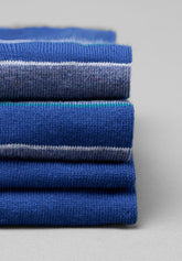 Calza Corta in Cotone Invernale Righe Bi-pack - Riga Denim - C230 riga denim | Perofil