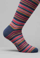 Calza Lunga in Cotone e Cashmere Millerighe - Fantasia Righe Blu - C675 riga blu | Perofil