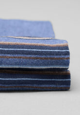 Calza Lunga in Cotone e Cashmere Millerighe - Riga Denim - C230 riga denim | Perofil