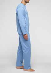 Pigiama Lungo in Filo di Scozia Vienna - Blu Avio - 2040 avio | Perofil