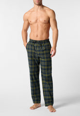 Pantaloni Lunghi in Flanella Calda - Fantasia Quadro Verde - 6011 quadro verde | Perofil