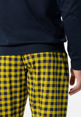 Pigiama Lungo Lupetto Con Bottoni In Cotone Invernale con Stampa Coccinelle - Blu - 0023 blu | Perofil