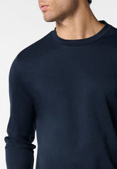 Pigiama Lungo Girocollo in Cotone Invernale Fantasia Lupo - Blu - 0023 blu | Perofil