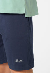 Pigiama Corto Polo in Cotone - Acquamarina e Blu - 2132 acquamarina/blu | Perofil