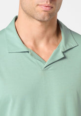 Pigiama Corto Polo in Cotone - Acquamarina e Blu - 2132 acquamarina/blu | Perofil