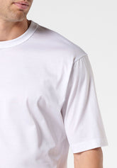 Pigiama Corto Girocollo Cotone mercerizzato e Lino - Bianco e Micro Fantasia Quadro - 2136 bianco/micro quadro | Perofil