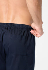 Pigiama Corto Serafino in Cotone Jersey mercerizzato Stampa - Fantasia Geometrica e Blu - S285 st.geometrica/blu | Perofil