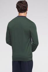Pigiama Lungo collo serafino in Cotone Invernale - Verde e Blu - 3947 verde/blu | Perofil