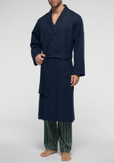 Vestaglia Lunga in panno di Pura Lana - Blu - 0023 blu | Perofil