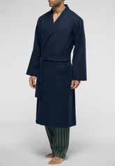 Vestaglia Lunga in panno di Pura Lana - Blu - 0023 blu | Perofil