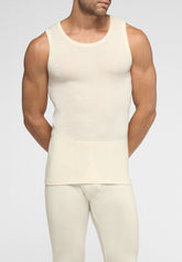 Canotta Spalla Larga in Lana e Seta Pointer - Bianco - 0020 bianco | Perofil