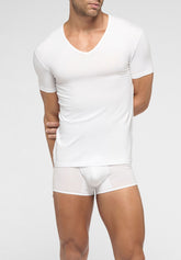 Maglietta Scollo a V profondo in Cotone elasticizzato 4Seasons - Bianco - 0020 bianco | Perofil