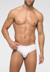 Slip Vita Bassa in Filo di Scozia elasticizzato Active - Bianco - 0020 bianco | Perofil