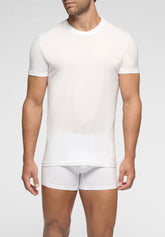 Maglia Girocollo in Cotone Pima Bipack - Bianco - 0020 bianco | Perofil