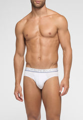 Slip Medio in Cotone elasticizzato Match Logo Bipack - Bianco - 0020 bianco | Perofil