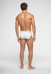 Slip Medio in Cotone elasticizzato Match Logo Bipack - Bianco - 0020 bianco | Perofil