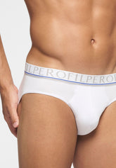 Slip Medio in Cotone elasticizzato Match Logo Bipack - Bianco - 0020 bianco | Perofil