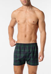 Boxer Shorts in Cotton Poplin Fantasy Gange Bipack - Classic Print - 0471 fantasia classica | Perofil