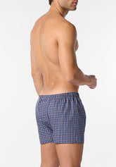 Boxer in Popeline di Cotone Fantasy Gange Bipack - Fantasia Quadri - 0466 fantasia quadri | Perofil
