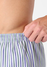 Boxer in Popeline di Cotone Gange Colors Bipack - Fantasia Quadri e Fantasia Righe - 2140 quadro/riga | Perofil