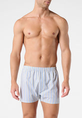 Boxer in Popeline di Cotone Gange Colors Bipack - Micro Fantasia e Fantasia Righe - 2143 micro fantasia/riga | Perofil