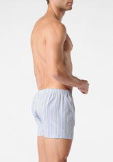 Boxer in Popeline di Cotone Gange Colors Bipack - Micro Fantasia e Fantasia Righe - 2143 micro fantasia/riga | Perofil